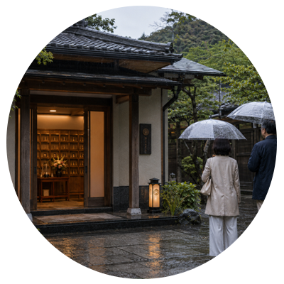 天候に左右されず快適にお参り