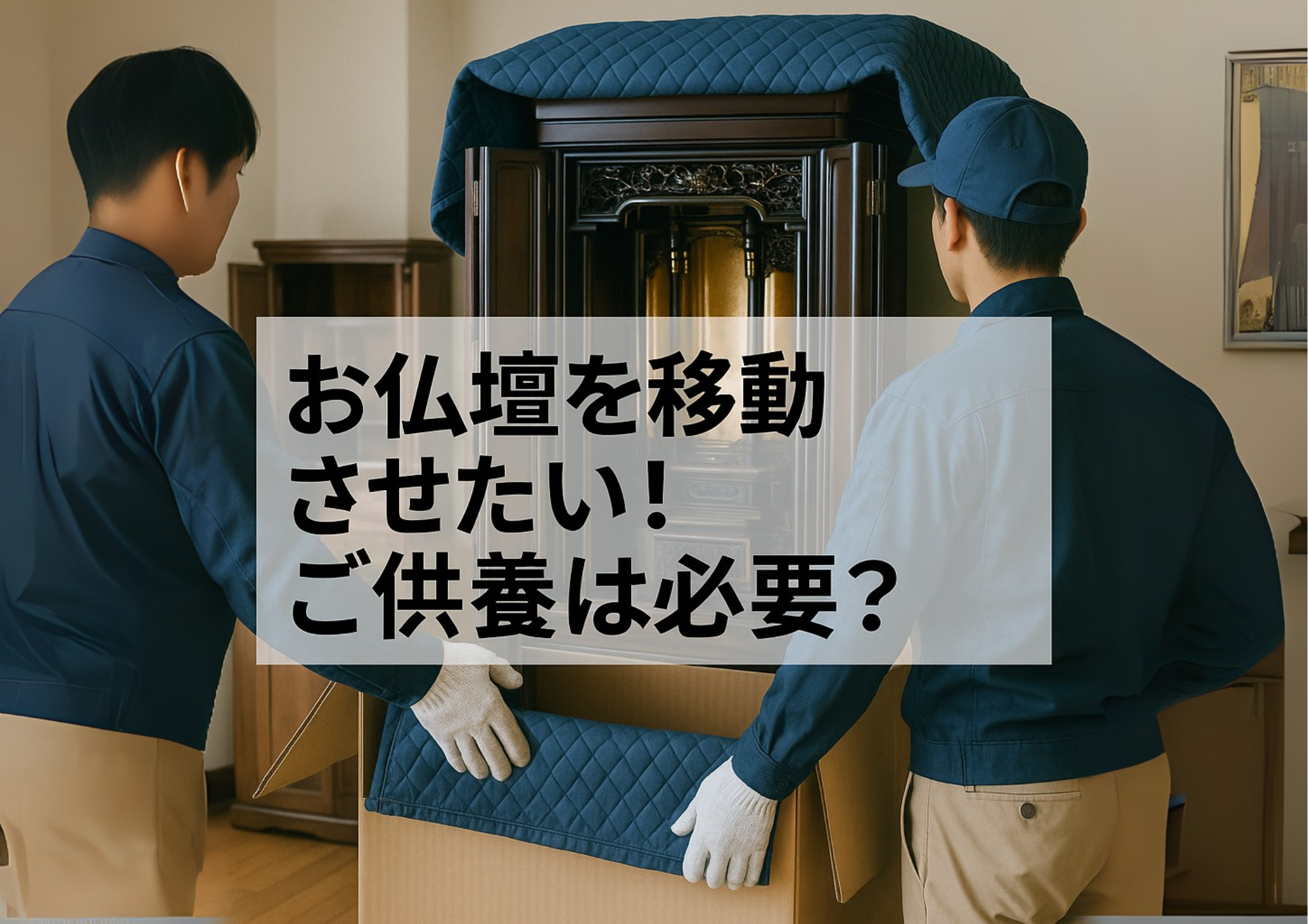 【仏壇のお引越し】お仏壇を移動させたい！　ご供養は必要？