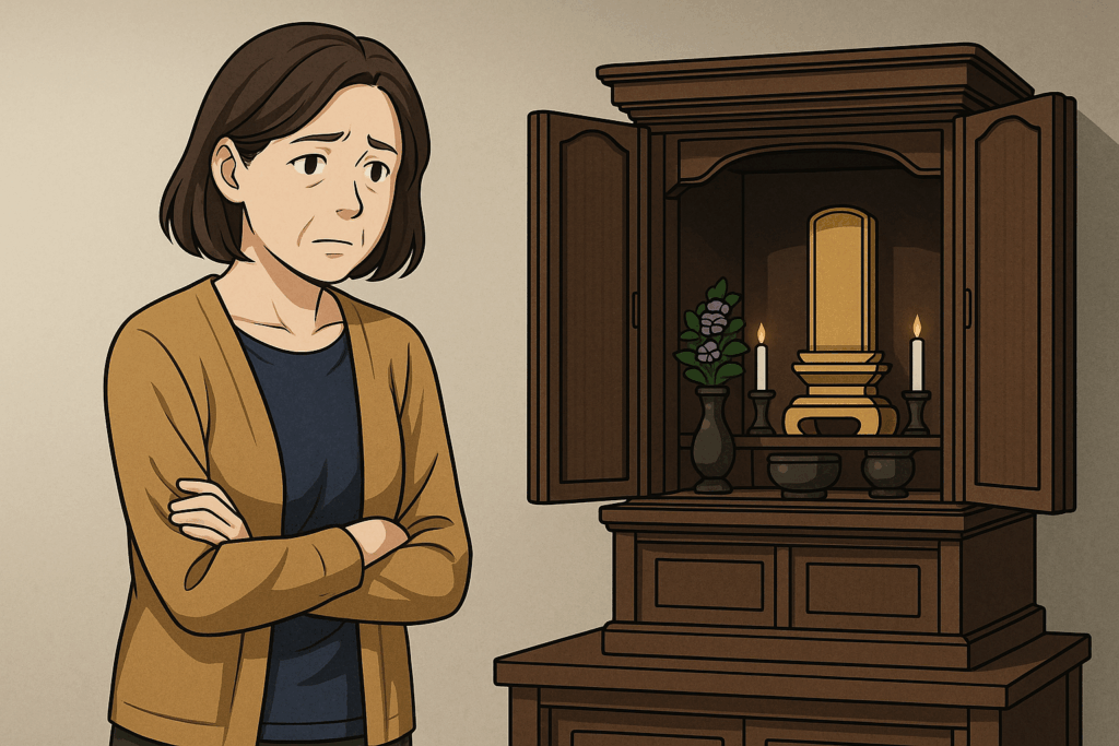 仏壇処分に悩む女性