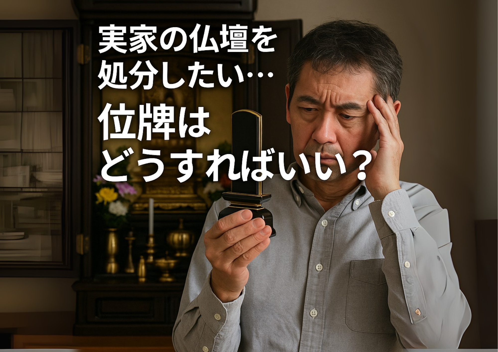 実家の仏壇を処分したい…位牌はどうすればいい？体験談と正しい方法を 